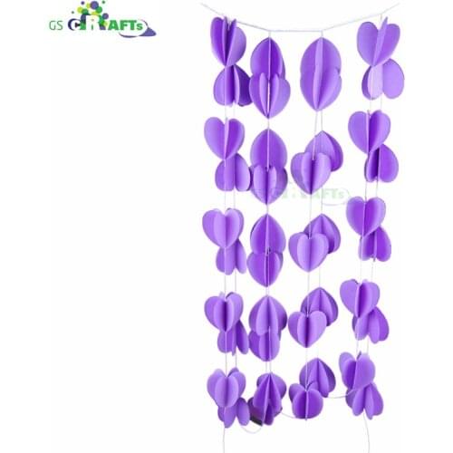 3D romantic 3D heart paper Flag Party bell garland Decoration Banner Bunting for birthday wedding event