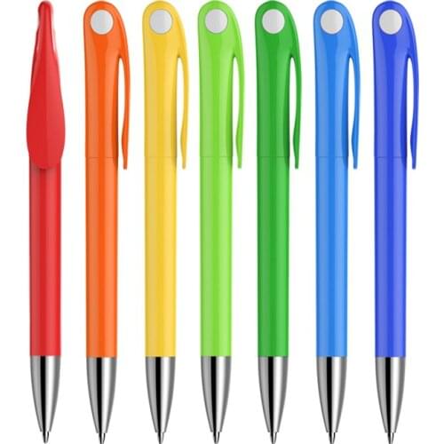500 pcs/lot advertising plastic customized logo writing instrument ball pen