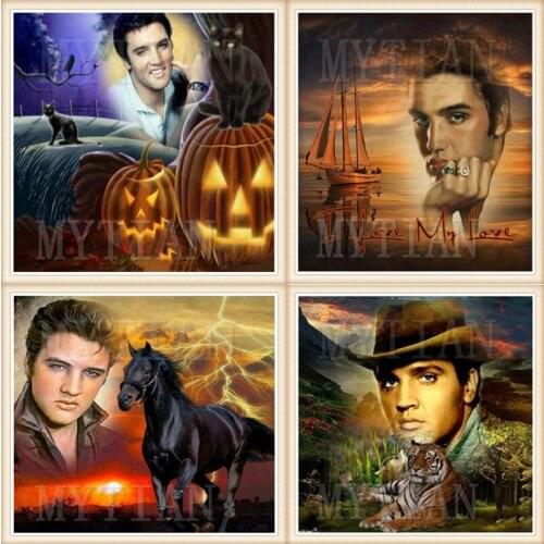 Diamond Painting Plein Diamond Embroidery Elvis Presley full Square / Round Rhinestones Cross Stitch Home Decor Wall Arts Crafts