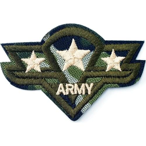 ARMY (Size:7.6X4.9cm) DIY Cloth Badge Mend Decorate Patch Jeans Jackets Bag Clothes Apparel Sewing Decoration Applique