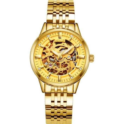 Relojes Mujer AESOP Skeleton Tourbillon Watch Women Automatic Mechanical Sapphire Wrist Watches Female Clock Relogio Feminino