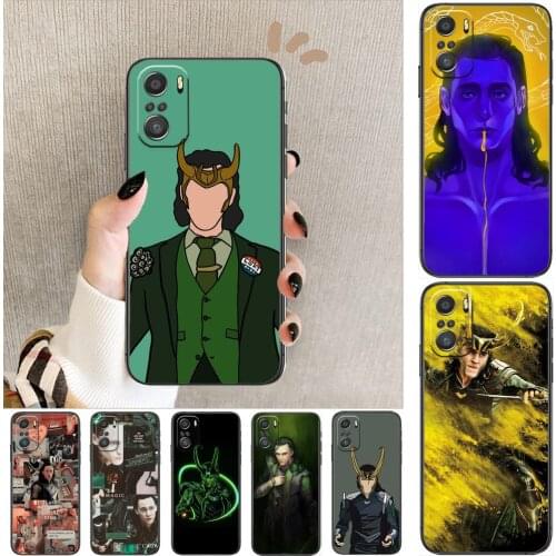 Marvel Avengers Loki cartoon Phone Case For XiaoMi Redmi Note 10 9 9s 8 7 6 5 A Pro s T Black Cover Silicone Back Pre style