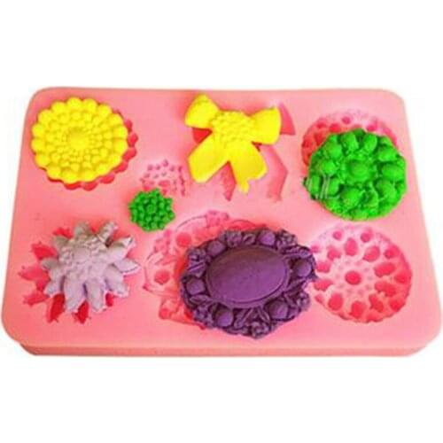 DIY Brooch Jewelry Bowknot Mould Silicone Fondant Cake Cupcake Decor Chocolate Mould Gumpaste Sugarcraft Baking Mold