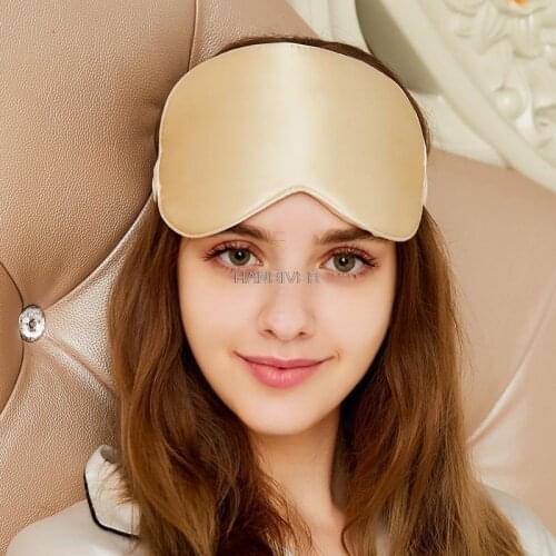 Double silk eye mask 100% mulberry silk embroidery sleep eye mask