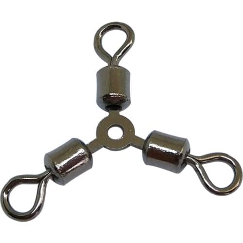 F2011 500pcs O-shape 3 way rolling swivels fishing tackle fishhooks fishing connector fishing swivels hengelsport pesca vissen