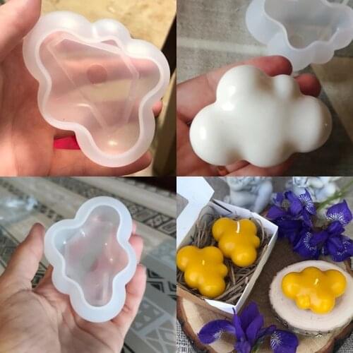 Clouds Shape Candle Mold Silicone Molds Cute Jewelry Soap Making Mold Handcraft Ornaments Making Tool DIY Soap Mold moule bougie