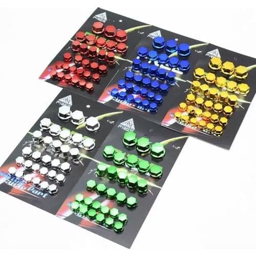 OLPAY 30pcs Chrome Plating Plastic Motor Screw Nut Cover Cap Nut Bolt Decoration Cover For Yamaha Kawasaki Honda Harley Suzuki