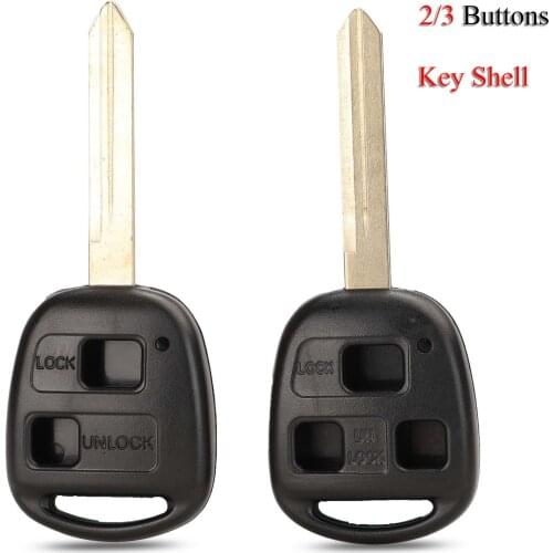 Kutery Remote Smart Car Key Shell For Toyota Corolla Camry RAV4 2/3Buttons With TOY47 Blade Without Button Pad Key Case Cover