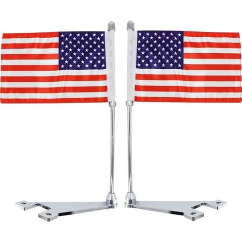 Motorcycle Flag Pole Rear Side Mount America Flagpole For Harley Touring Electra Road Glide King Hard Stretched Flag Accessories