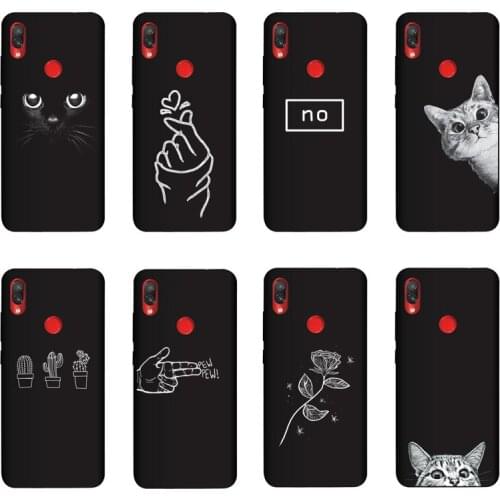 QAQsam Soft Silicone For Xiaomi Redmi Note 7S Case Cover Painting Matte Phone Cases For Xiaomi Redmi Note 7 Pro Funda