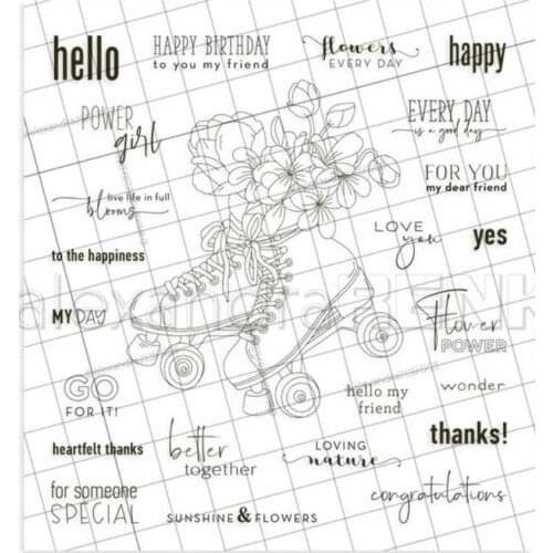 German flower Clear Stamp Seal DIY Scrapbooking photo Album Decorative Clear Stamp C0692