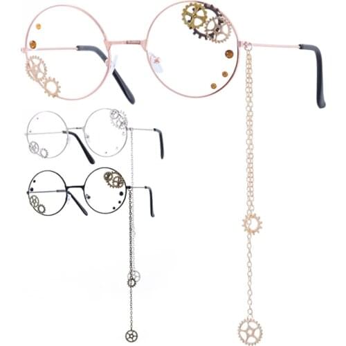 Second-element steampunk glasses frame lolita Glasses Harajuku style dead dead dark retro based JK anime Cosplay exhibition