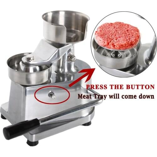 Manual Hamburger Press 100-150mm round Meat Processing Machine Kitchen Beef Pie Mold Tool