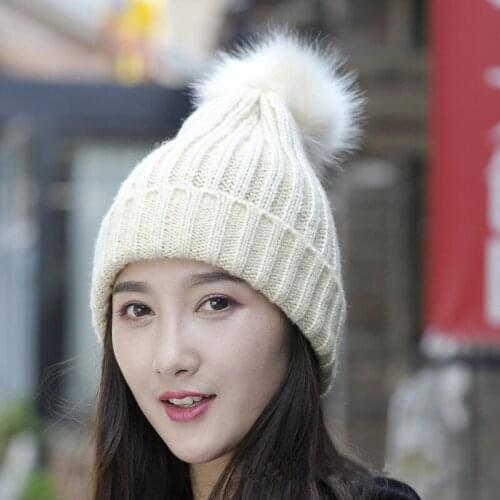 Tide Leisure Time Hats Lovely Student Winter Keep Warm Knitting Wool Hat Winter Woman Wool Knitting Hat