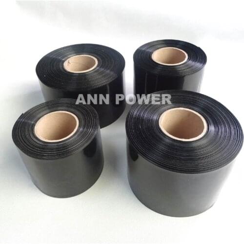 Width 125mm/130mm/140mm/160mm Length 1 meter Black PVC heat shrinkable tube For Li-ion battery pack PVC Heat Shrinkable tubing