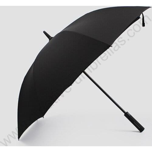 114cm anti-thunder solid rubber business straight umbrella with carrying belt commercial antique anti-skidding windproof parasol