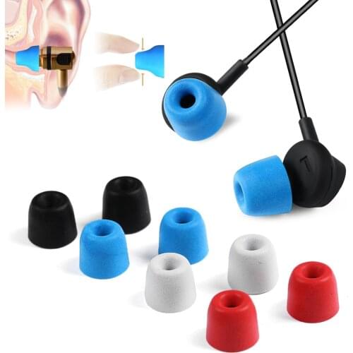 2pairs T500 4.9mm headphones memory foam tips Earphone memory cotton earbuds earmuffs noise-free PU sponge earbuds accessories