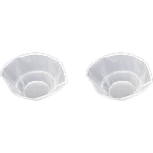 2 Pcs Reusable Fine Mesh Wine Strainer Juice Soy Nylon Filter Bag Bowl Shape Food Coffee Filter, 120 Mesh & 160 Mesh