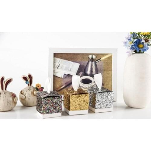 50/100pcs/set Gold Silver Happy Eid Mubarak Candy gift box Ramadan decorations Islamic party DIY Happy Eid Mubarak decoration