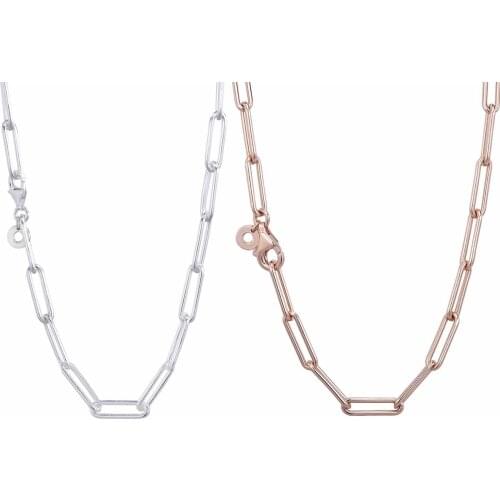 Ajax 925 Sterling Silver Necklace Women Adjustable Type Electroplating Rose Gold Elegant Necklace Women Jewelry