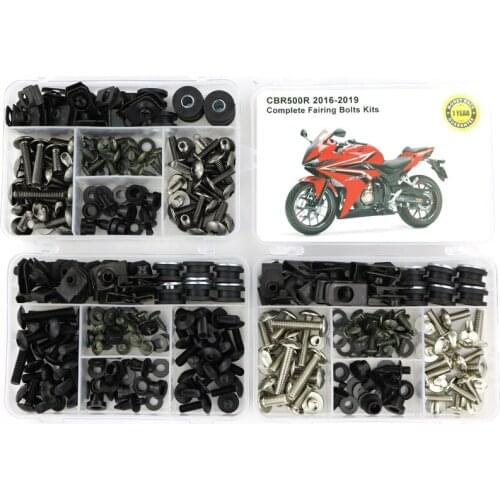 Fit For Honda CBR500R 2016 2017 2018 2019 Motorcycle Complete Full Fairing Bolt Kit Bodywork Clips Nuts Side Covering Bolts
