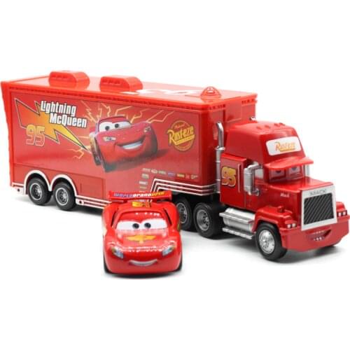Disney Pixar Cars 2 3 No.95 Lightning McQueen Mack Truck Uncle Diecast Toy Car 1:55 Loose Brand New In Stock & Free Shipping