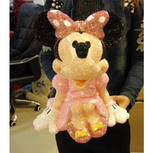 Disney Mickey Mouse Money Box Diamond Set DIY Coin Bank Mickey Decoration Minnie Savings Bank Cartoon Coin Saving Box Handmade