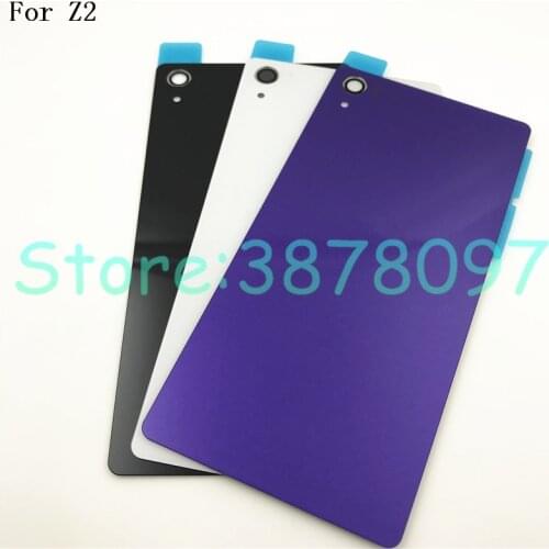 For Sony Xperia Z2 D6543 L50W D6503 Back Glass Battery Door Housing Rear Back Cover Replacement Spare Parts