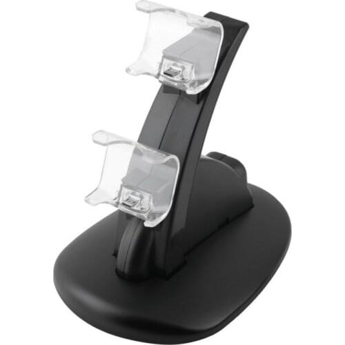 Dua USB Charging Socket Kit Charger Dock Stand Cradle For PS4 Console Controller Play Station Game Pad with USB Cable