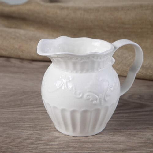 European garden French court lace butterfly relief ceramic milk cup coffee milk pot afternoon tea Bone China small milk pot