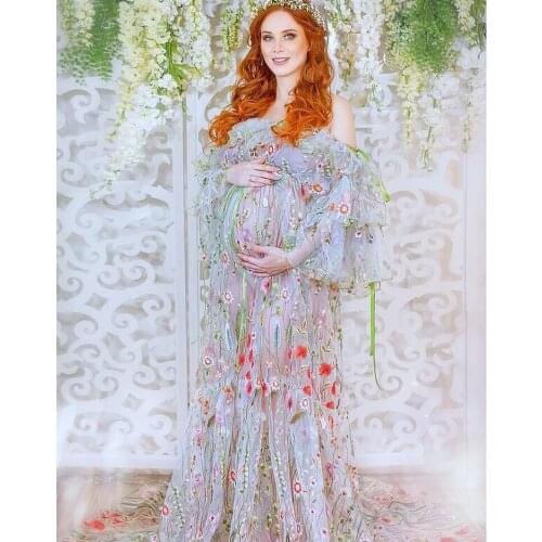 Eyecatcher Women Dress for Photoshoots or Summer Party Dresses Prom Gowns Off Shoulder Custom Made Flower Embroidery Free Ship