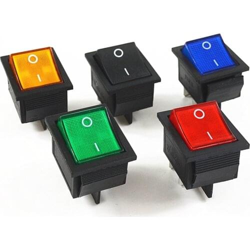 Latching Rocker Switch Power Switch I/O 4 Pins with Light 16A 250VAC 20A 125VAC KCD4