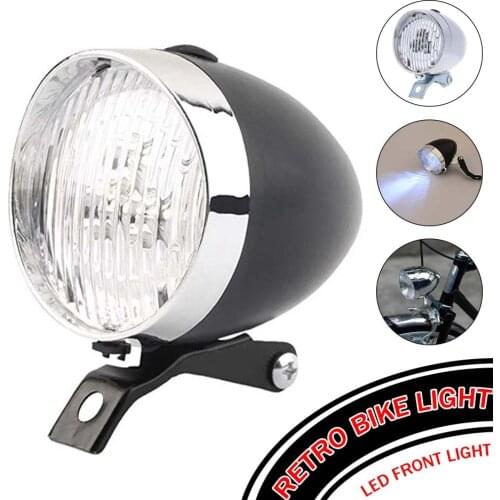 Retro Bicycle Light Waterproof Ultra Bright LED Bicycle Bike Front Head Light Safety Cycling Lights