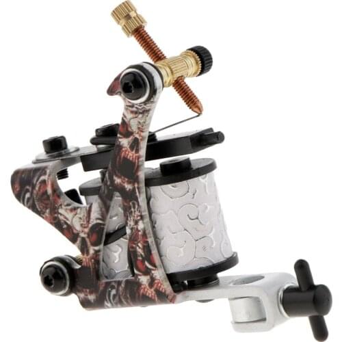 Exquisite Design Tattoo Supply Alloy Frame 10 Wrap Coils Tattoo Machine Gun for Shader Liner Supply with 3 Wrenches