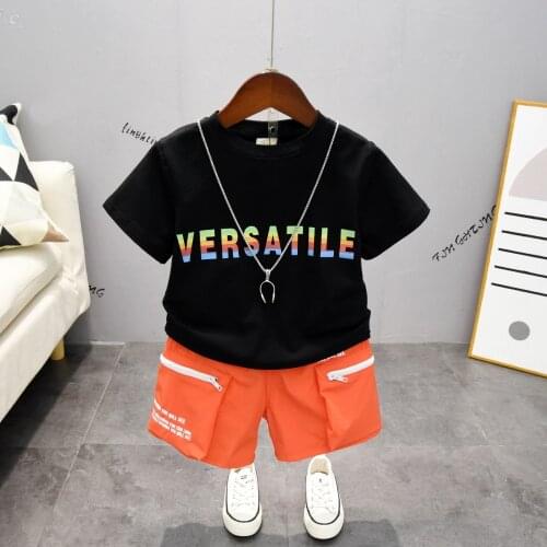 Girls Clothing Sets 2-7Years Infant Baby Boys Clothes Set Fashion SET T-shirt Tops + Shorts Summer Outfits Childrens Sets