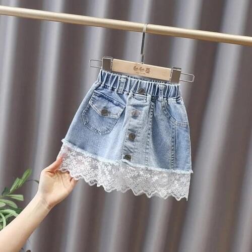 Summer Girls Baby Skirts Childrens Spring Jeans Skirts Teen Girls Fashion Tunic Denim Skirts Kids Shorts 2-5-8-10-13Y