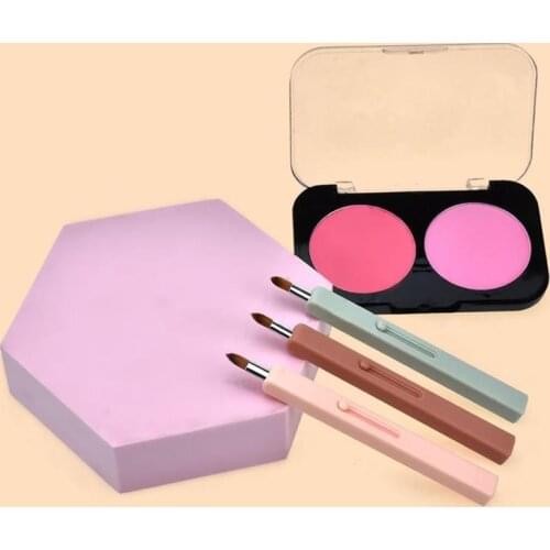 1pc Mini Lip Brush Lip Gloss Portable Retractable Adjustable Lipstick Eyeshadow Brush Dustproof Beauty Cosmetic Makeup Tool