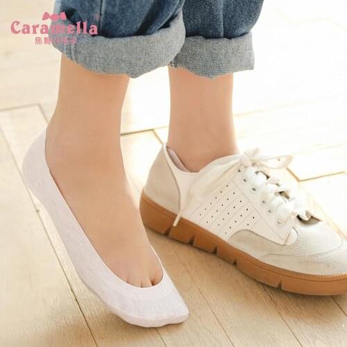 Caramella Women Socks Candy Colors Cotton Socks Shallow Mouth Woman Invisible Sokken Vrouwen Calcetines Algodon Mujer Calzini
