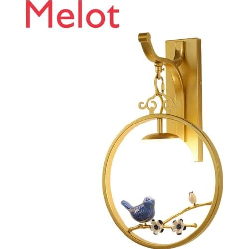 New Chinese Wall Lamp Bedroom Bedside Lamp Living Room TV Background Wall Stairs Corridor Chinese Style Simple Modern Durable