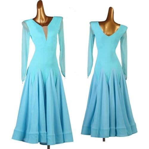 New Ballroom Dance Practice Clothing Professional Modern Dance Competition Dresses National Standard Dance Waltz Costume DQL5217