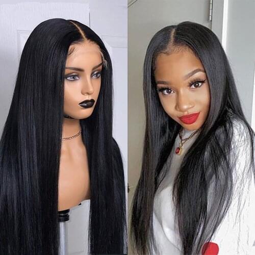 13x4 Lace Front Human Hair Wigs for Women Brazilian Remy 150 Density Bone Straight Lace Closure Wig 4x4 Lace Wig Pre Plucked