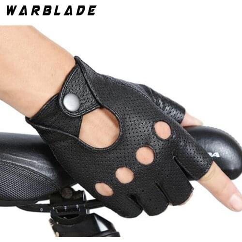 WarBLade Fashion Black PU Half Finger Driving Show Women Gloves Punk Jazz Fingerless Gloves For Women Luva Guantes G222