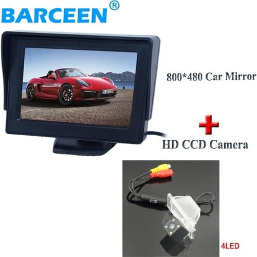 Plastic shell TFT car rear monitor+car reserve camera for NISSAN QASHQA/ X-TRAIL for Citroen C4/C5 for Peugeot 307 Hatchback