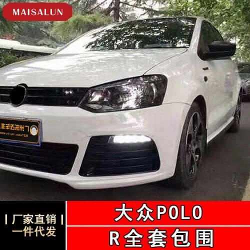 Suitable for Polo Volkswagen r Full Set of Modified Large Enveloping Pp Injection Molding Front Bar, Rear Lip