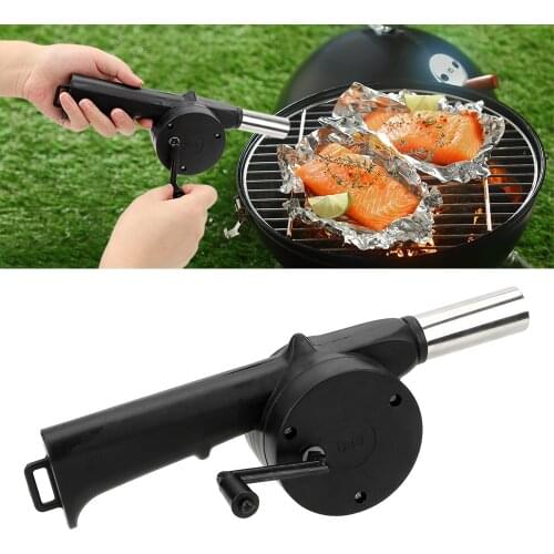 Portable Barbecue Fan Hand-cranked Air Blower BBQ Accessories Picnic Camping Accessories BBQ Tools Fire Bellows Tools