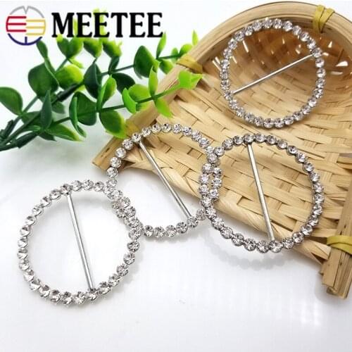 Meetee 5/10pcs 40mm Metal Buckles For Windbreaker Tri-Glide Clasp O-ring Adjuster Snap Coat Buttons DIY Sewing Accessories