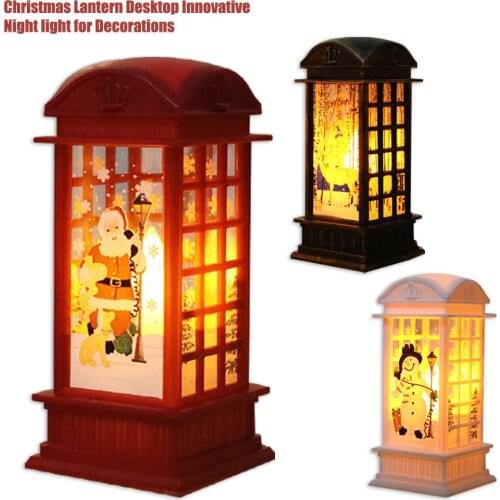 Christmas LED Lights Mini Lanterns Tea Candles Lamp Christmas Decorations For Home Led Light Christmas Tree Decor New Year