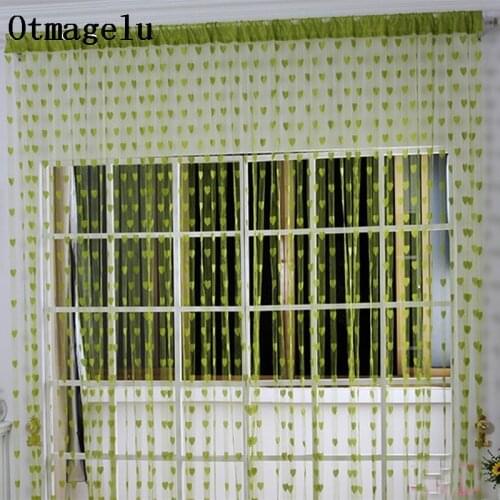 Love heart Line String Curtain Window Shades Door Divider Sheer Separate Curtain Romantic Wedding Decor Curtain Home Decoration