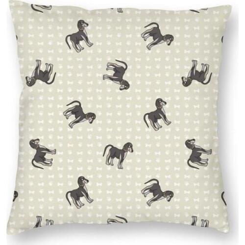Cute Saluki Puppy Cushion Cover Double-sided 3D Printing Hunting Dog Floor Pillow Case for Car Cool Pillowcase Home Decor