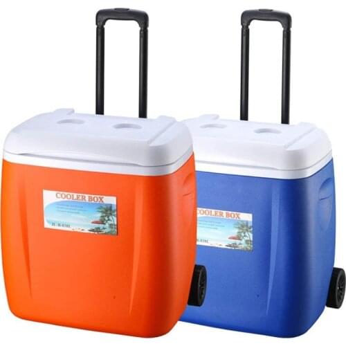 Outdoor camp 28L 38L 55L ice bucket PU beer cold storage food heat preservation pull rod cooler box